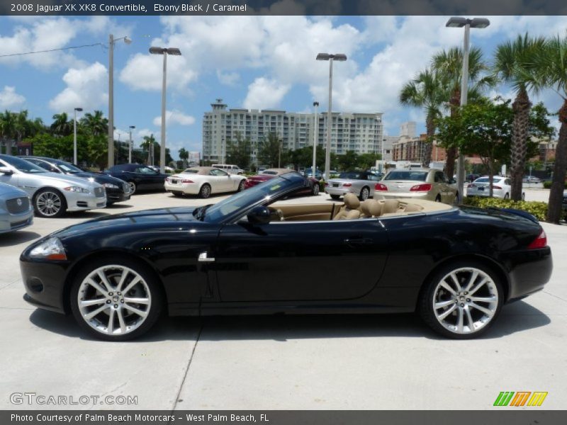 Ebony Black / Caramel 2008 Jaguar XK XK8 Convertible