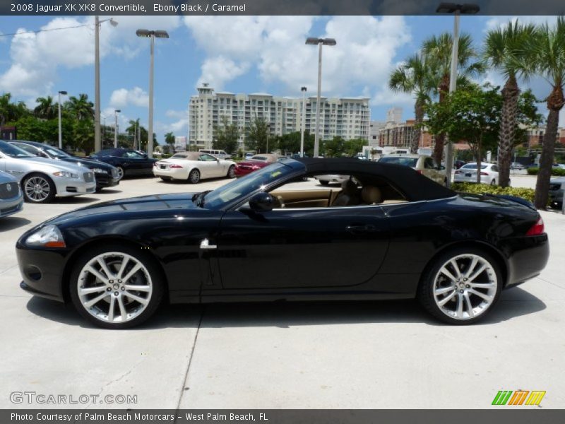 Ebony Black / Caramel 2008 Jaguar XK XK8 Convertible