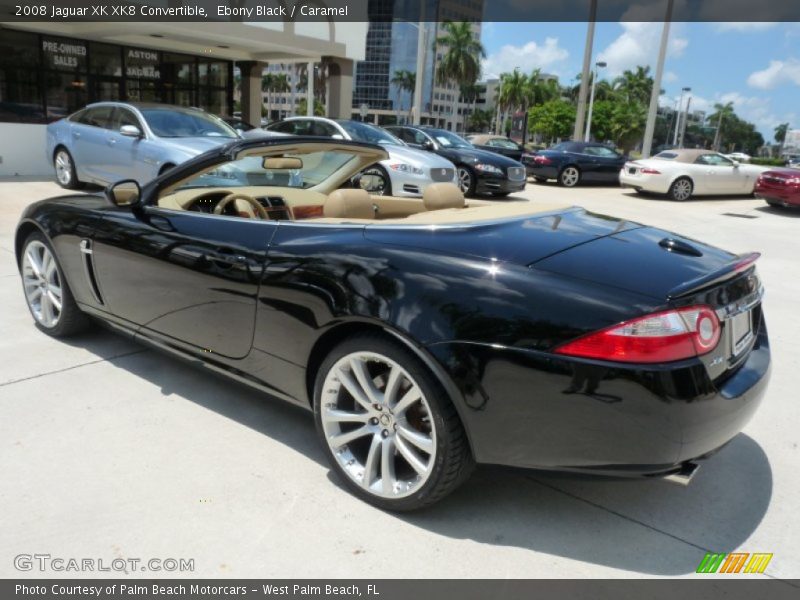 Ebony Black / Caramel 2008 Jaguar XK XK8 Convertible