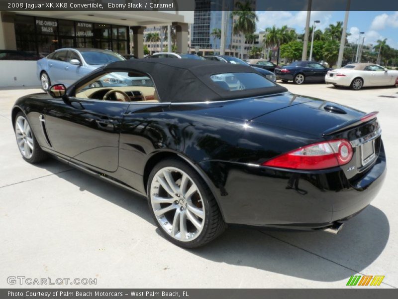 Ebony Black / Caramel 2008 Jaguar XK XK8 Convertible