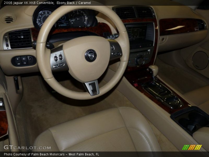 Ebony Black / Caramel 2008 Jaguar XK XK8 Convertible