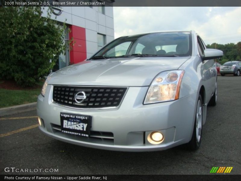 Brilliant Silver / Charcoal/Steel 2008 Nissan Sentra 2.0 S