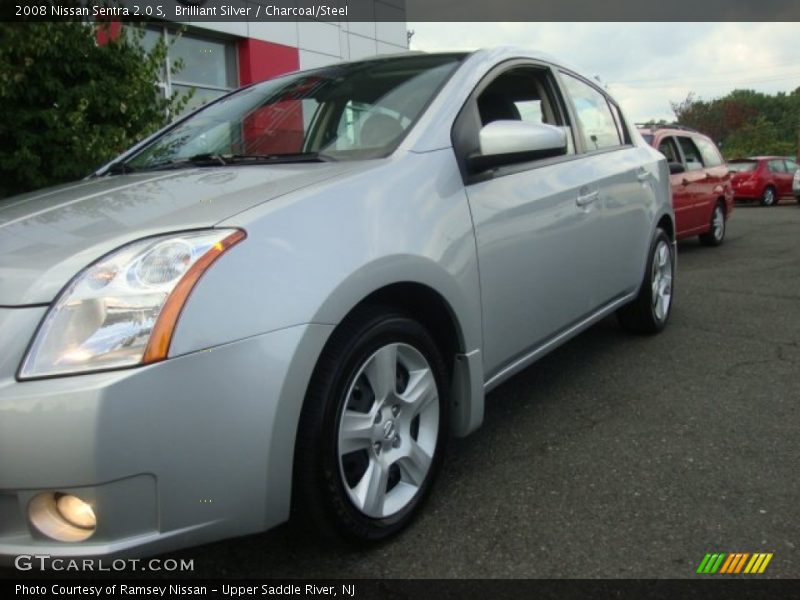 Brilliant Silver / Charcoal/Steel 2008 Nissan Sentra 2.0 S