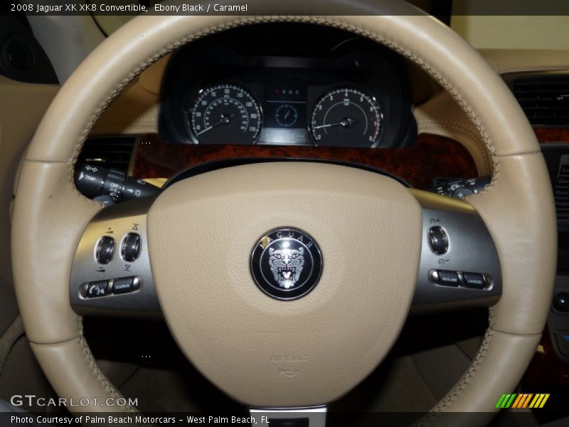 Ebony Black / Caramel 2008 Jaguar XK XK8 Convertible