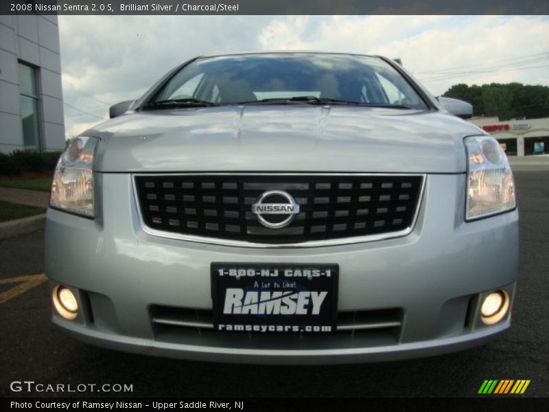 Brilliant Silver / Charcoal/Steel 2008 Nissan Sentra 2.0 S