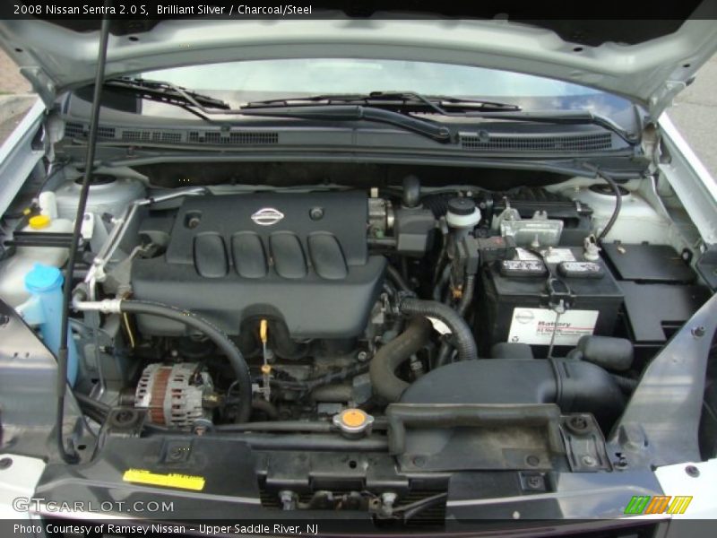 Brilliant Silver / Charcoal/Steel 2008 Nissan Sentra 2.0 S