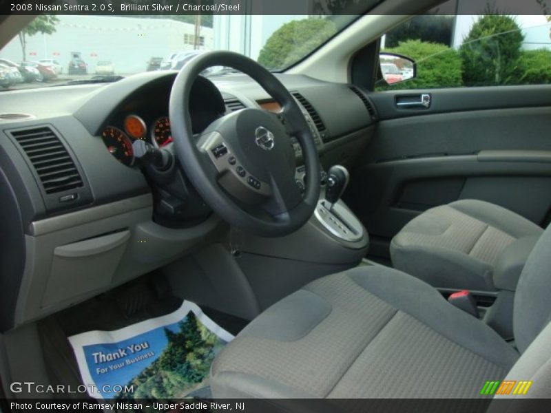 Brilliant Silver / Charcoal/Steel 2008 Nissan Sentra 2.0 S