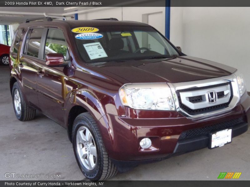 Dark Cherry Pearl / Black 2009 Honda Pilot EX 4WD