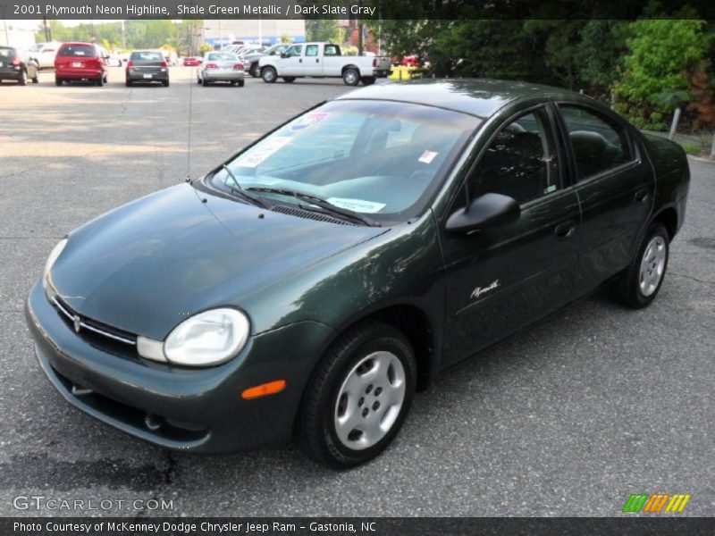 Shale Green Metallic / Dark Slate Gray 2001 Plymouth Neon Highline