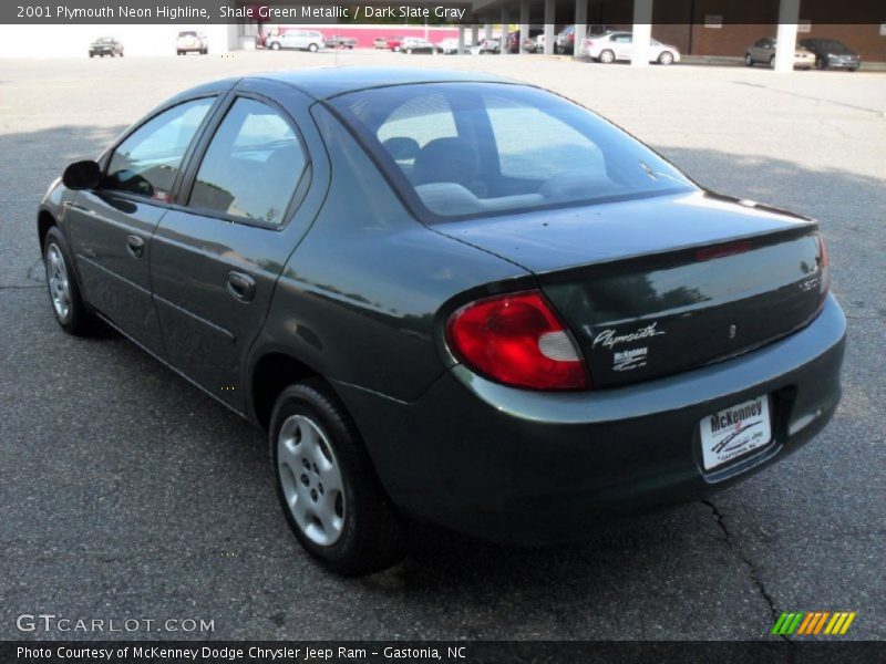 Shale Green Metallic / Dark Slate Gray 2001 Plymouth Neon Highline