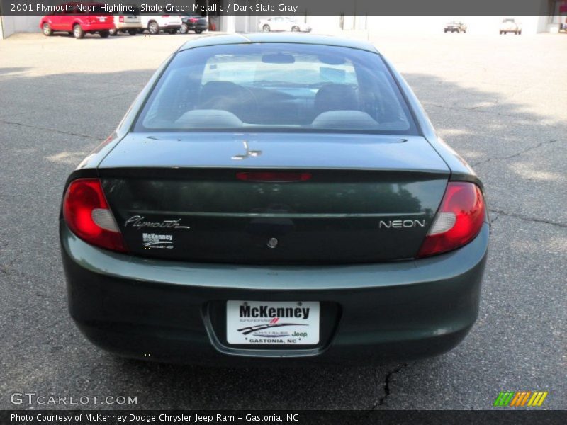 Shale Green Metallic / Dark Slate Gray 2001 Plymouth Neon Highline