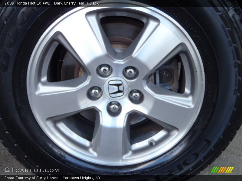 Dark Cherry Pearl / Black 2009 Honda Pilot EX 4WD
