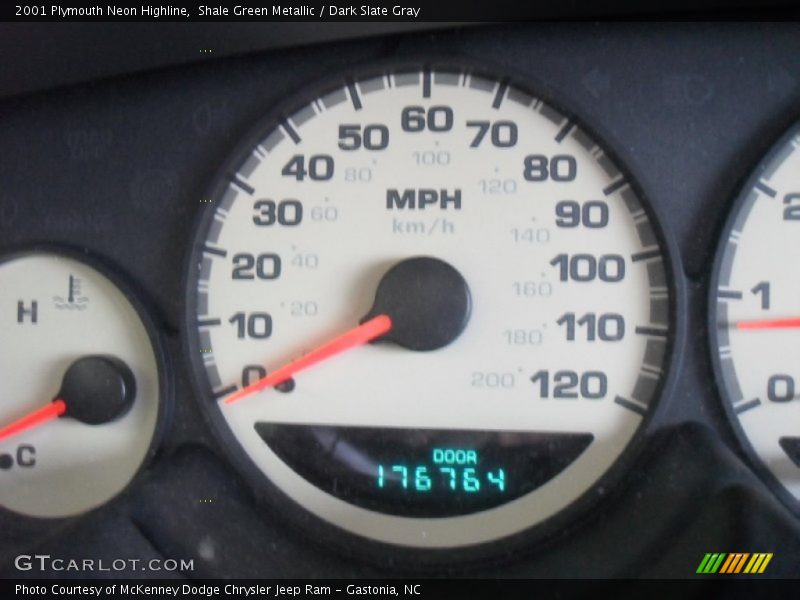 Shale Green Metallic / Dark Slate Gray 2001 Plymouth Neon Highline