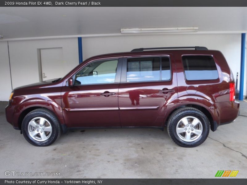 Dark Cherry Pearl / Black 2009 Honda Pilot EX 4WD