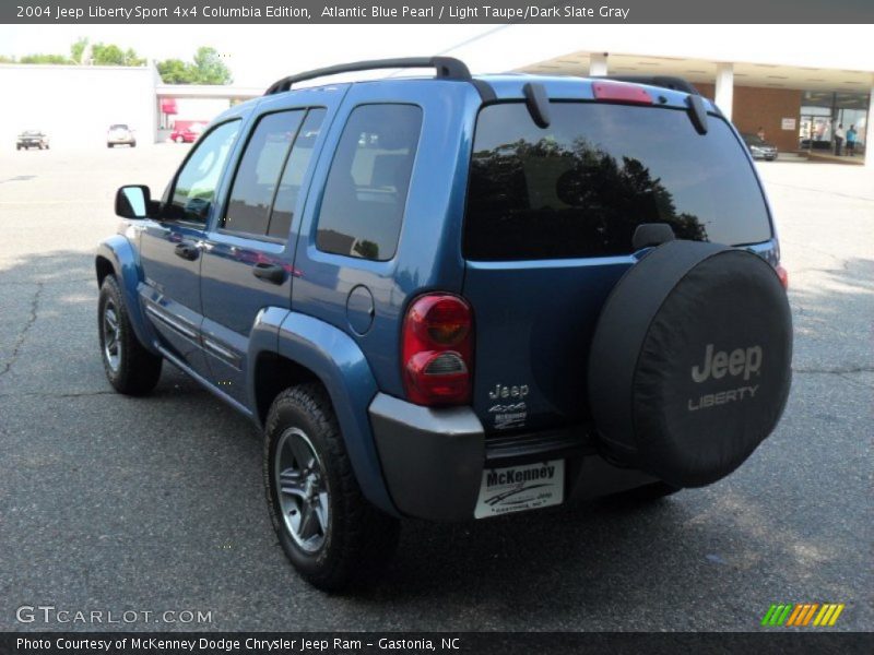 Atlantic Blue Pearl / Light Taupe/Dark Slate Gray 2004 Jeep Liberty Sport 4x4 Columbia Edition