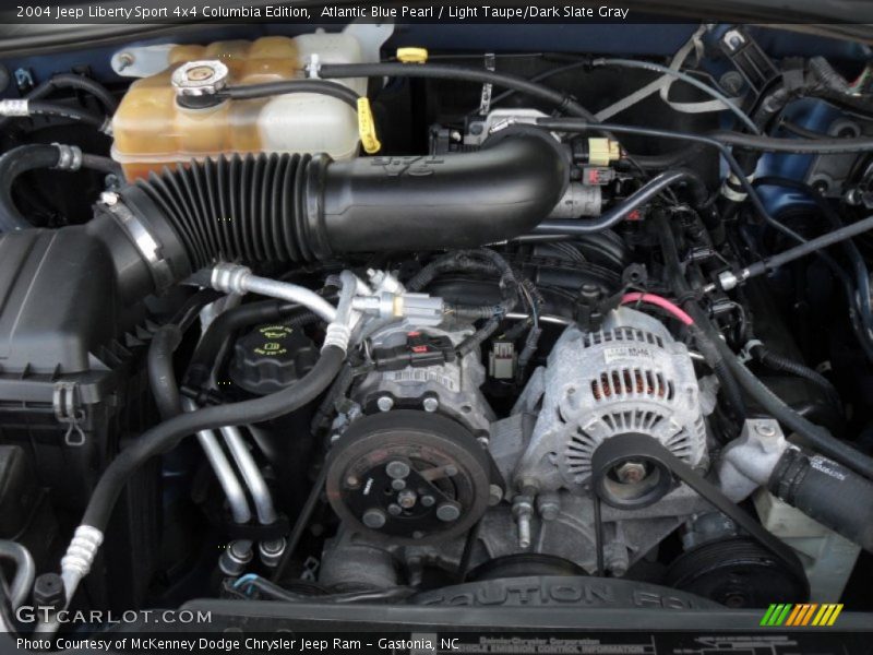Atlantic Blue Pearl / Light Taupe/Dark Slate Gray 2004 Jeep Liberty Sport 4x4 Columbia Edition