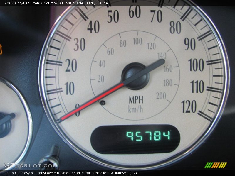 Satin Jade Pearl / Taupe 2003 Chrysler Town & Country LXi