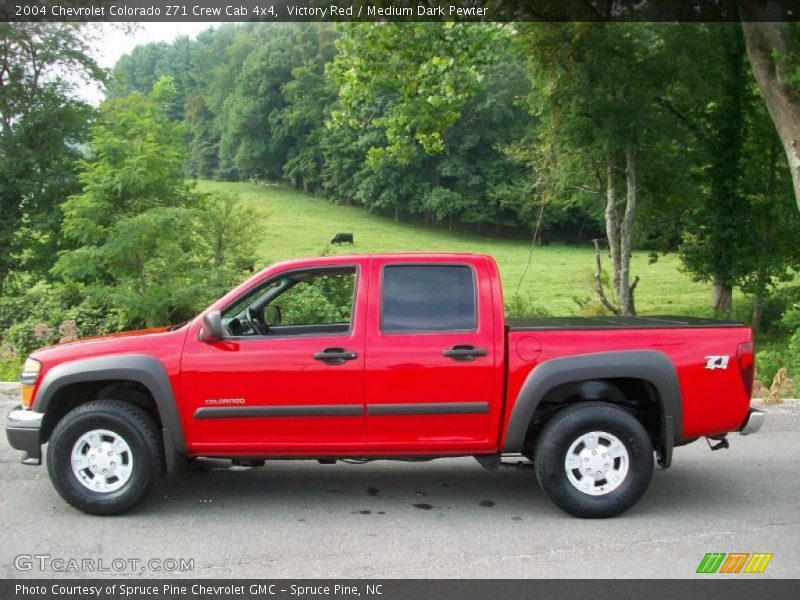 Victory Red / Medium Dark Pewter 2004 Chevrolet Colorado Z71 Crew Cab 4x4