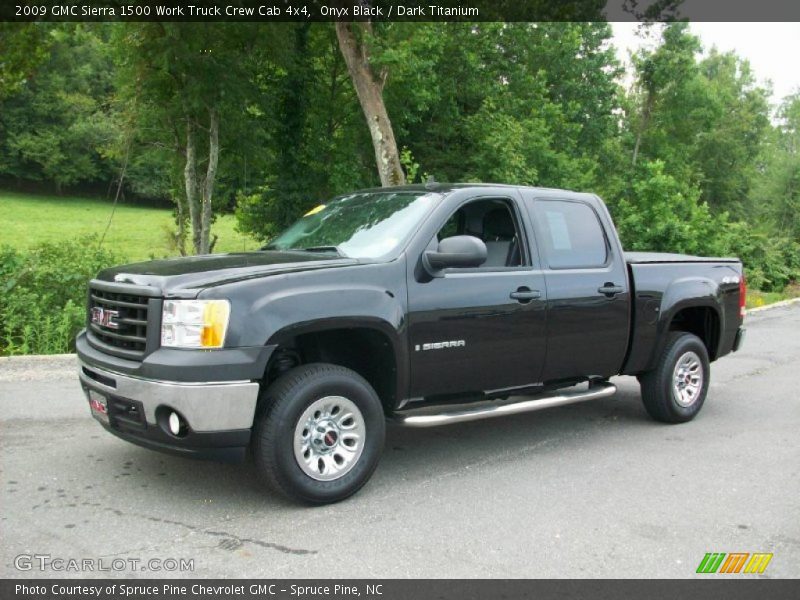 Front 3/4 View of 2009 Sierra 1500 Work Truck Crew Cab 4x4