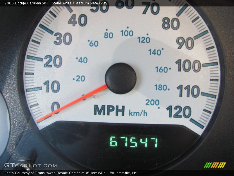 Stone White / Medium Slate Gray 2006 Dodge Caravan SXT