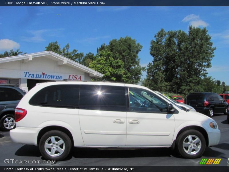 Stone White / Medium Slate Gray 2006 Dodge Caravan SXT