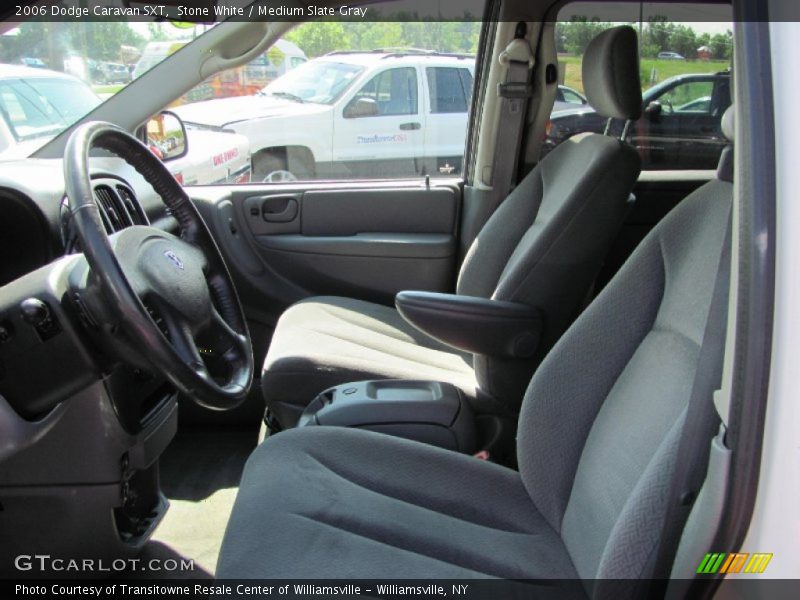 Stone White / Medium Slate Gray 2006 Dodge Caravan SXT