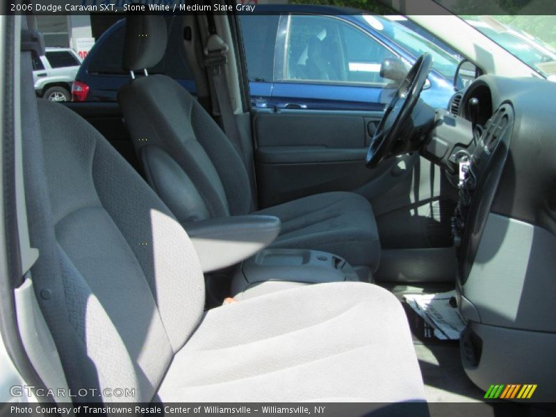 Stone White / Medium Slate Gray 2006 Dodge Caravan SXT