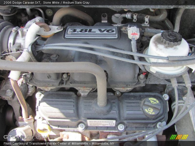 Stone White / Medium Slate Gray 2006 Dodge Caravan SXT