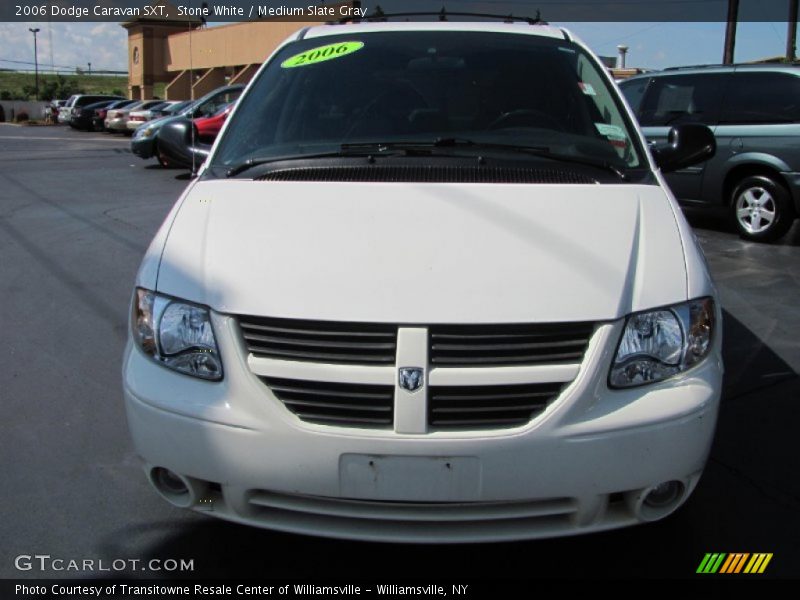 Stone White / Medium Slate Gray 2006 Dodge Caravan SXT
