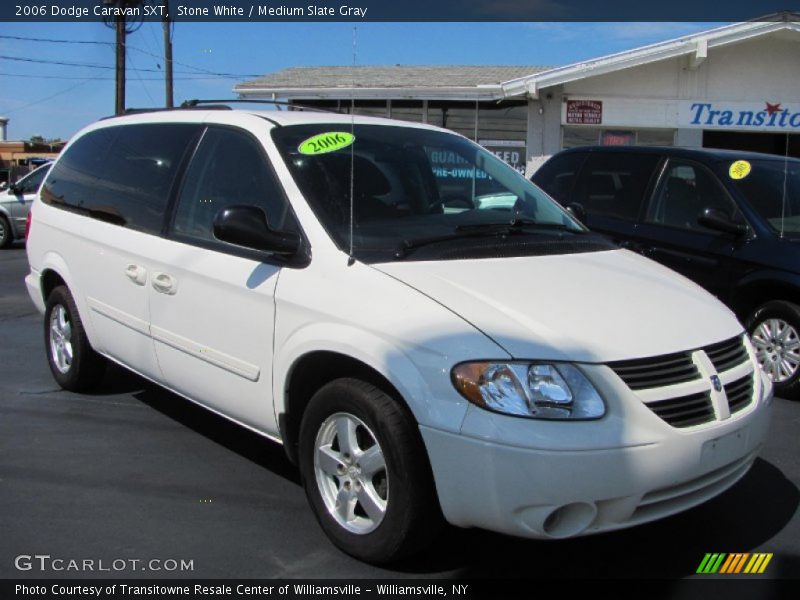Stone White / Medium Slate Gray 2006 Dodge Caravan SXT