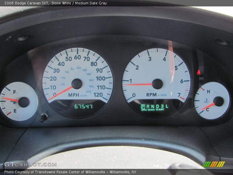 Stone White / Medium Slate Gray 2006 Dodge Caravan SXT