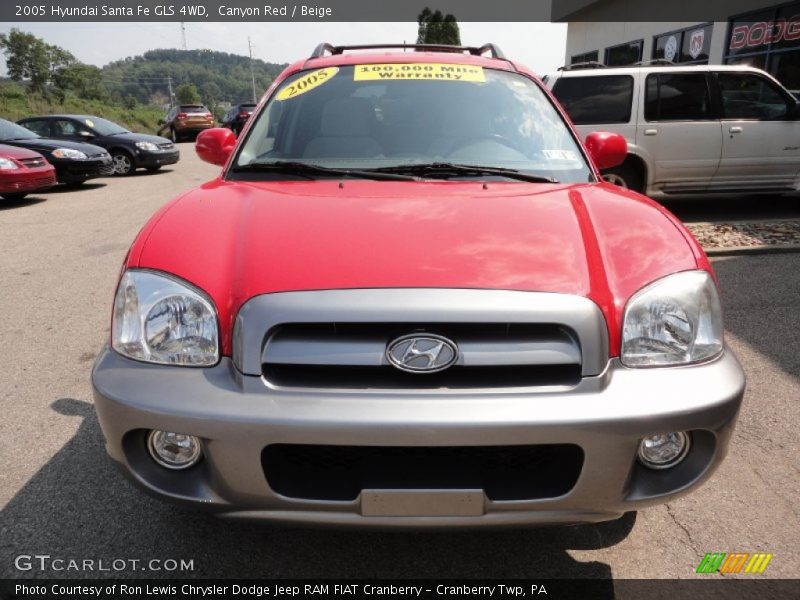 Canyon Red / Beige 2005 Hyundai Santa Fe GLS 4WD