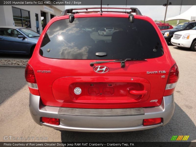 Canyon Red / Beige 2005 Hyundai Santa Fe GLS 4WD