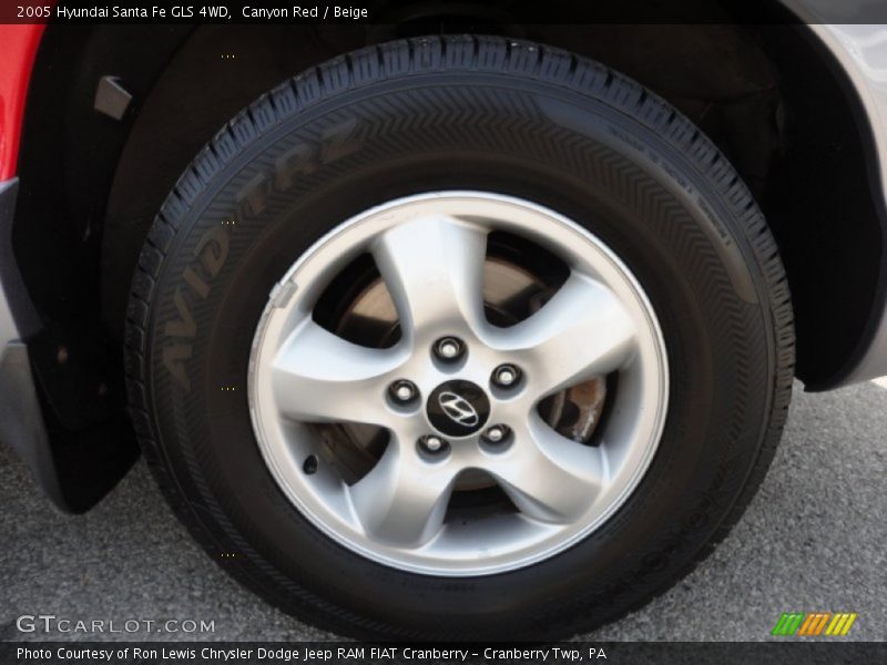 Canyon Red / Beige 2005 Hyundai Santa Fe GLS 4WD