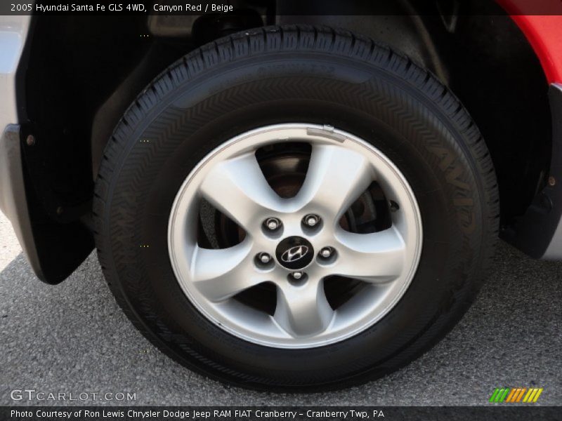 Canyon Red / Beige 2005 Hyundai Santa Fe GLS 4WD