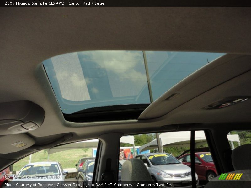 Canyon Red / Beige 2005 Hyundai Santa Fe GLS 4WD