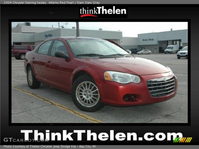 Inferno Red Pearl / Dark Slate Gray 2004 Chrysler Sebring Sedan