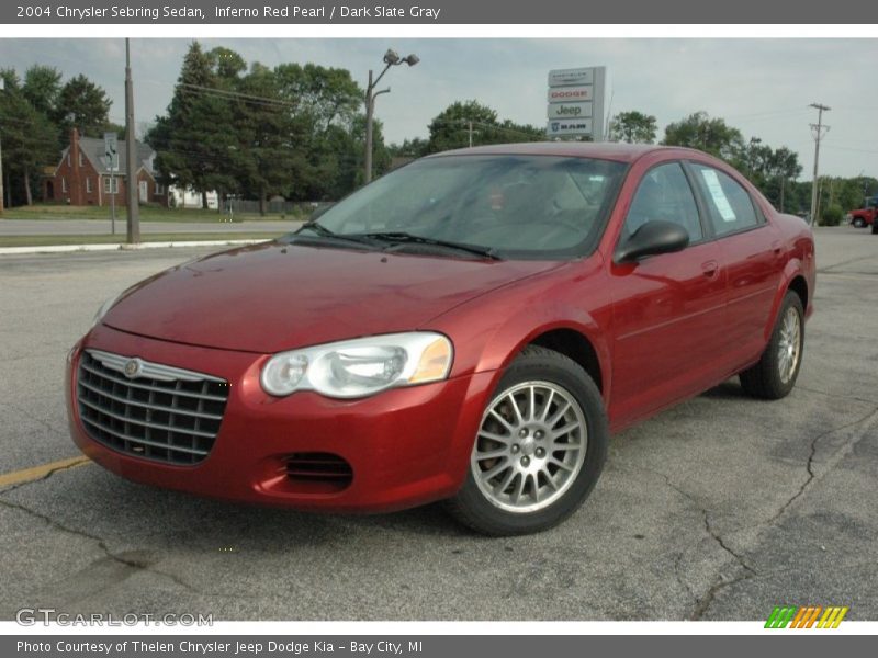 Inferno Red Pearl / Dark Slate Gray 2004 Chrysler Sebring Sedan