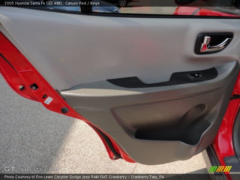 Canyon Red / Beige 2005 Hyundai Santa Fe GLS 4WD