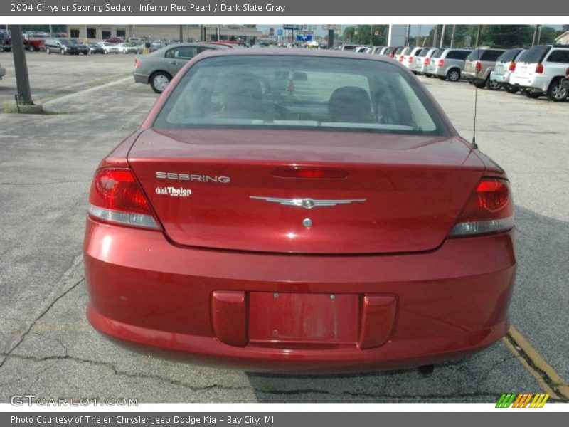 Inferno Red Pearl / Dark Slate Gray 2004 Chrysler Sebring Sedan