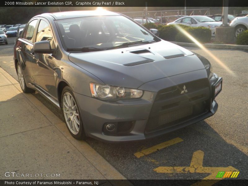 Graphite Gray Pearl / Black 2008 Mitsubishi Lancer Evolution GSR