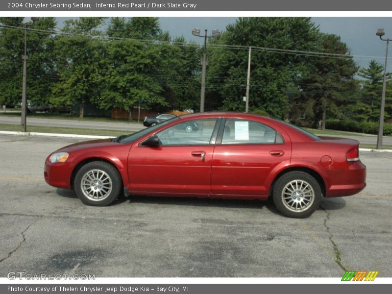 Inferno Red Pearl / Dark Slate Gray 2004 Chrysler Sebring Sedan