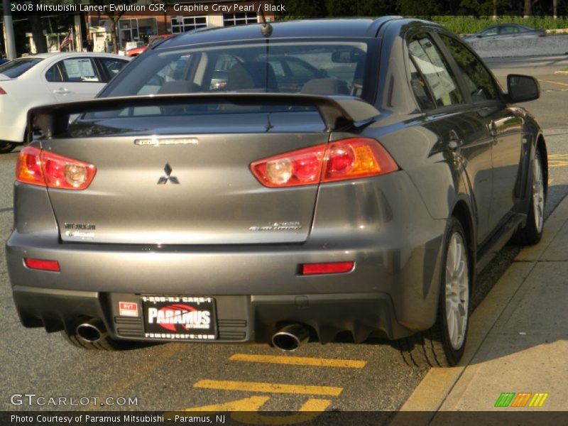 Graphite Gray Pearl / Black 2008 Mitsubishi Lancer Evolution GSR