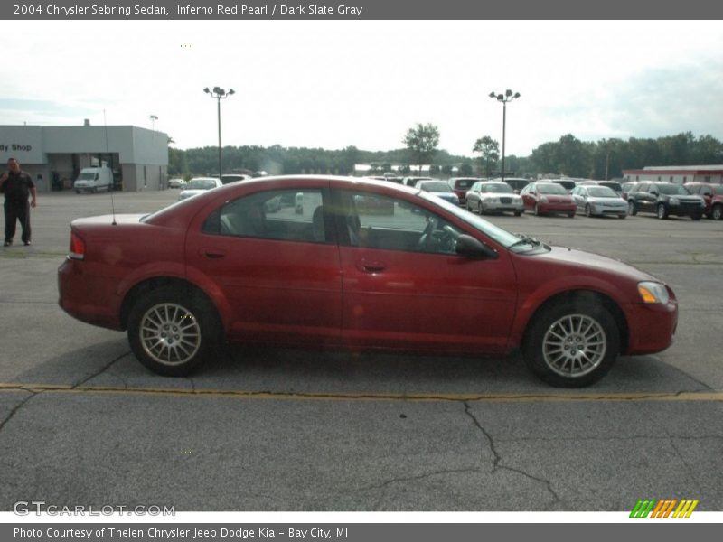 Inferno Red Pearl / Dark Slate Gray 2004 Chrysler Sebring Sedan
