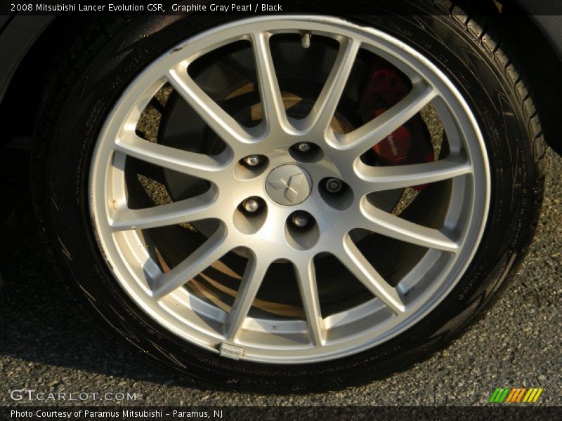 Graphite Gray Pearl / Black 2008 Mitsubishi Lancer Evolution GSR