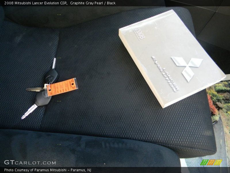 Graphite Gray Pearl / Black 2008 Mitsubishi Lancer Evolution GSR