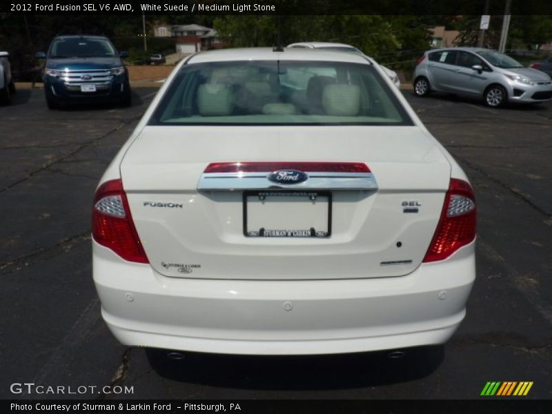 White Suede / Medium Light Stone 2012 Ford Fusion SEL V6 AWD