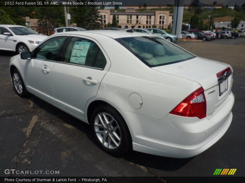 White Suede / Medium Light Stone 2012 Ford Fusion SEL V6 AWD