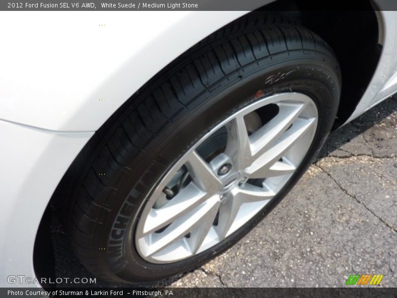 White Suede / Medium Light Stone 2012 Ford Fusion SEL V6 AWD
