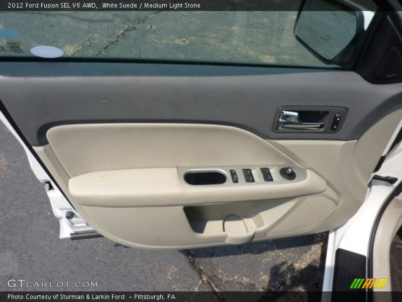 White Suede / Medium Light Stone 2012 Ford Fusion SEL V6 AWD